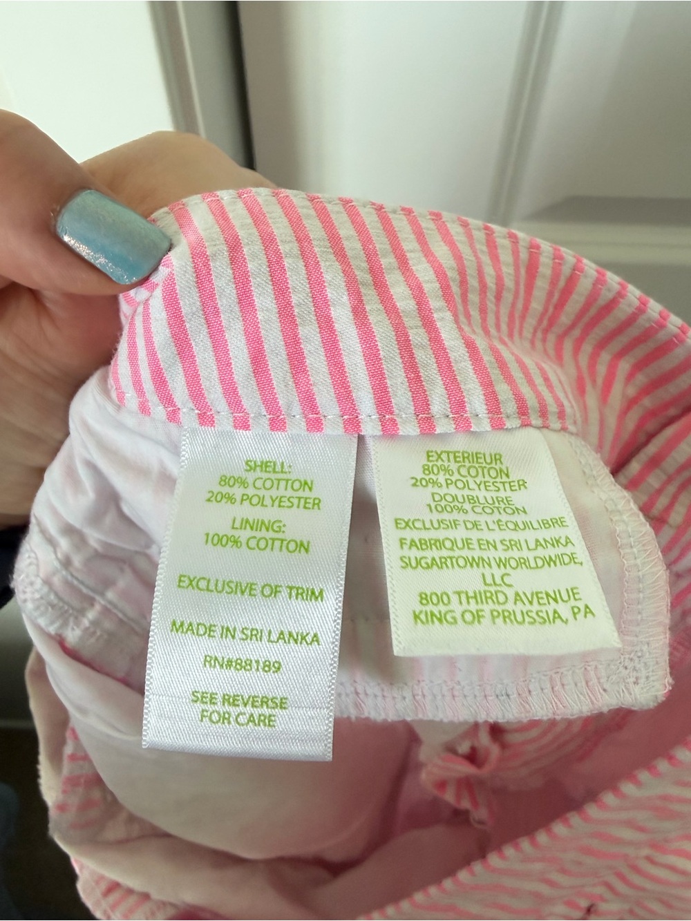 Lilly Pulitzer Kelly Short Size 8 Pink Tropics Seersucker Stripes Summer Beach - Picture 13 of 14